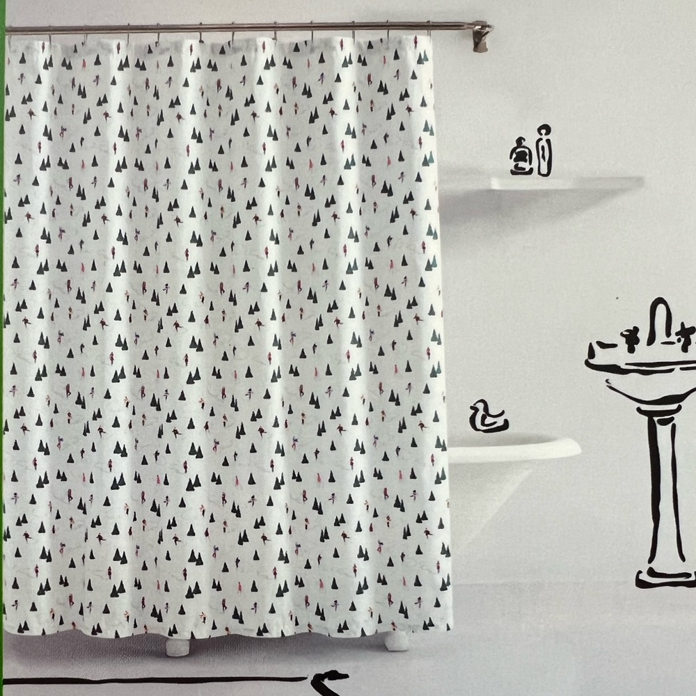 Kate Spade ♠️ Holiday/Winter Shower Curtain NWT